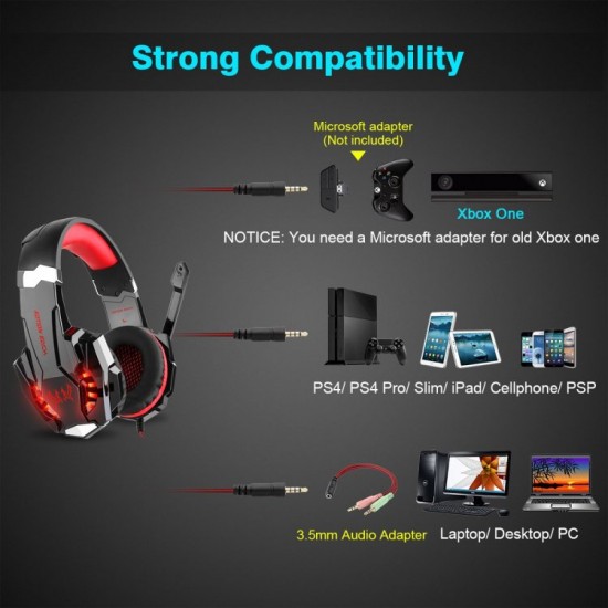 قیمت Kotion Each G9000 Gaming Headset - Red