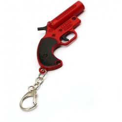  Battlegrounds PUBG Keychain Flare Gun Metal Pendant Keyring Holder 