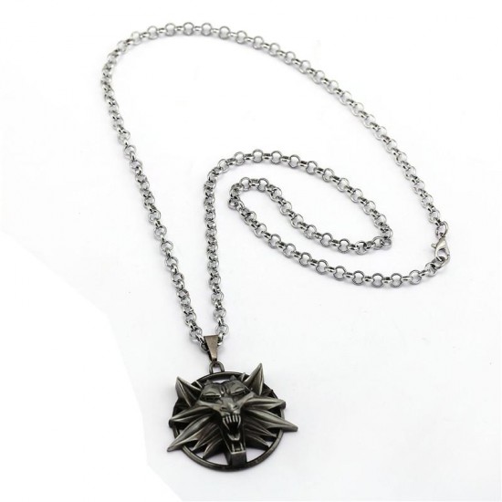 قیمت گردنبند - Witcher 3 Necklace Wild Hunt Wolf Head Medallion Pendants