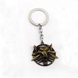  The Witcher 3 Wild Hunt Medallion Metal Keychain Keyring - Bronze