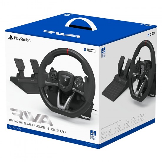 HORI Racing Wheel Apex for Playstation 5, PlayStation 4 and PC - Officially Licensed by Sony 