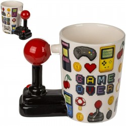 Gamer Console Controller Tea Coffee Mug 3D Handle Game Over 400ML Gift Ceramic
