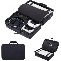  PS5 Case Travel Bag, Shockproof and Waterproof (black)