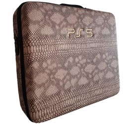 کیف ضد ضربه PS5 – سوسماری رنگ کرم